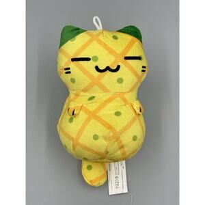 Kleptocats Pina Pineapple Cat Kitten Plush Yellow Green Stuffed Animal 6”